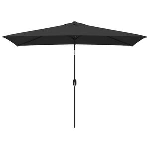 vidaXL Outdoor Parasol with Metal Pole 300x200 cm Black