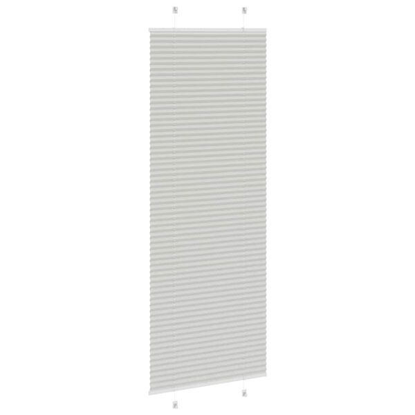 vidaXL Pleated Blind Light Grey 70x200 cm Fabric Width 69.4 cm Polyester