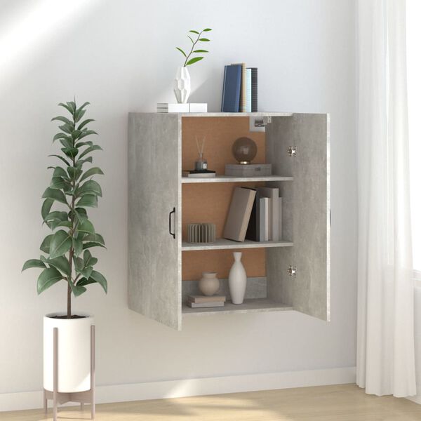 vidaXL Hanging Cabinet Concrete Grey 69,5x34x90 cm Engineered Wood