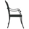 vidaXL Garden Chair 2 pcs Black 55 x 56.5 x 91cm Aluminium