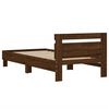 vidaXL Bed Frame without Mattress with Headboard Brown Oak 100x200 cm