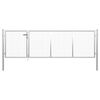 vidaXL Garden Gate Steel 350x100 cm Silver