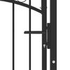 vidaXL Fence Gate with Spikes Steel 100x150 cm Black