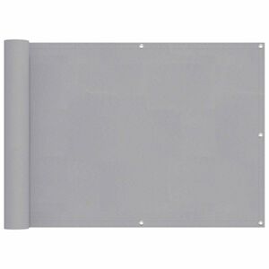 vidaXL Balcony Screen Light Grey 75 x 200 cm PU coated oxford alu
