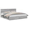 vidaXL Storage Bed Adjustable Grey Sonoma 200 x 200 cm Engineered Wood