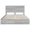 vidaXL Storage Bed Grey Sonoma 150 x 200 cm Engineered Wood
