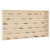 vidaXL Wooden Collector's Display Case with 6 Shelves 100x9x55 cm
