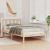 vidaXL Bed Frame with Headboard Brown 100 x 200 cm Solid Pine Wood