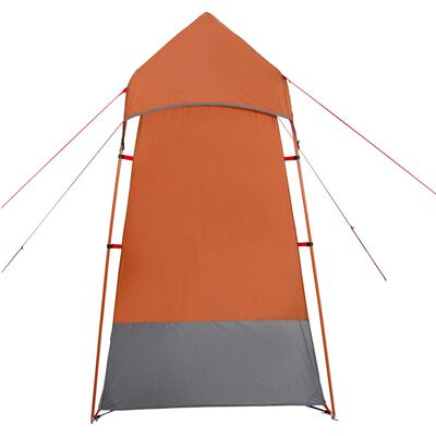 vidaXL Privacy Tent Grey and Orange 121x121x225 cm 190T Taffeta