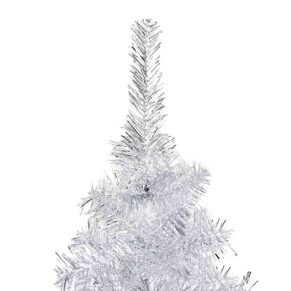vidaXL Artificial Pre-lit Christmas Tree with Ball Set Silver 150 cm PET