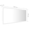 vidaXL LED Bathroom Mirror High Gloss White 100x8.5x37 cm Acrylic