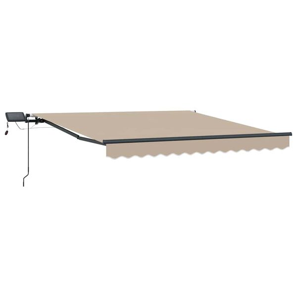 vidaXL Retractable Awning Manual Beige 350 x 250 cm Fabric