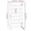 vidaXL Shoe Cabinet Smoked Oak 55x35x108 cm Engineered Wood