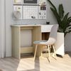 vidaXL Desk White and Sonoma Oak 100x50x76 cm Engineered Wood