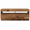 vidaXL TV Cabinet with LED Lights Old Wood 100x35x40 cm Engineered Wood