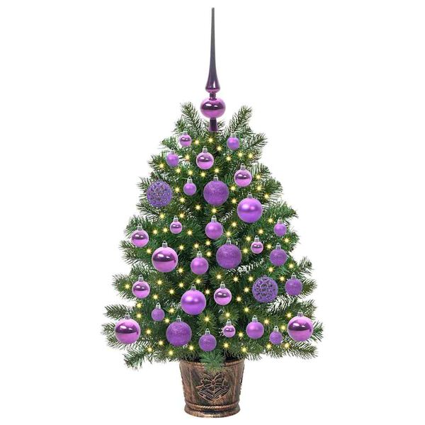 vidaXL Artificial Christmas Tree with 150 LEDs Green 75 cm PE and PVC