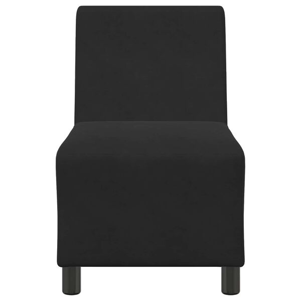 vidaXL Modular Sofa Unit Armless Black 55 x 74 x 82 cm Velvet