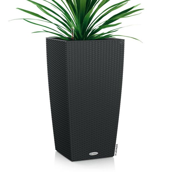 LECHUZA Planter CUBICO Cottage 40 ALL-IN-ONE Granite