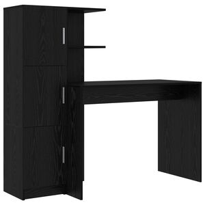 vidaXL Desk 2 pcs Black Oak
