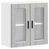 vidaXL Kitchen Wall Cabinet with Glass Door "Porto" Grey Sonoma