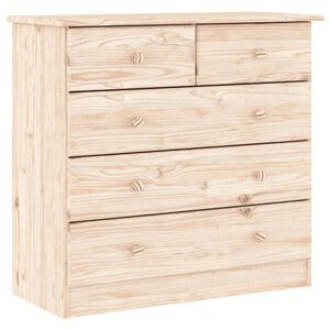 vidaXL Chest of Drawers "ALTA" 77x35x73 cm Solid Wood Pine