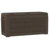 vidaXL Garden Storage Box Brown 119x48x60 cm PP