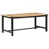 vidaXL Dining Table 180x90x76 cm Solid Rough Mango Wood