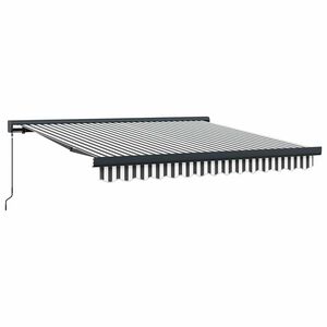 vidaXL Retractable Awning Anthracite and White 3x2,5 m Fabric&Aluminium