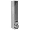 vidaXL Wardrobe Grey Sonoma 30x50x200 cm Engineered Wood