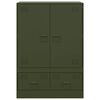 vidaXL Highboard Olive Green 67x39x95 cm Steel