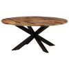 vidaXL Dining Table Round 175x75 cm Acacia Wood with Honey Finish