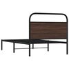 vidaXL Bed Frame Without Mattress 90x190 cm Single Brown Oak Engineered Wood