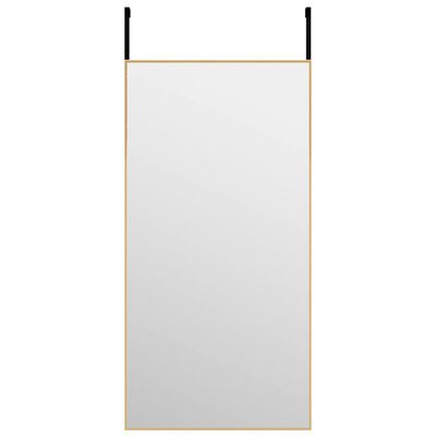 vidaXL Door Mirror Gold 40x80 cm Glass and Aluminium