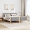 vidaXL Bed frame Brown and light grey 180 x 200 cm Solid pine wood