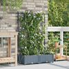 vidaXL Garden Planter 2 pcs LiGht Grey Steel