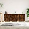vidaXL Sideboards 3 pcs Smoked Oak 60x35x70 cm Engineered Wood
