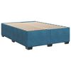 vidaXL Box Spring Bed with Mattress Dark Blue 140x200 cm Velvet