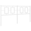 vidaXL Metal Replace Headboard White 150 cm