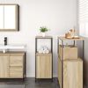 vidaXL Bathroom Cabinet with Shelves Sonoma Oak 36x35x95 cm