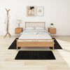 vidaXL Bed Carpets Shaggy High Pile 3 pcs Black