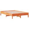 vidaXL Bed Frame without Mattress Wax Brown 160x200 cm Solid Wood Pine