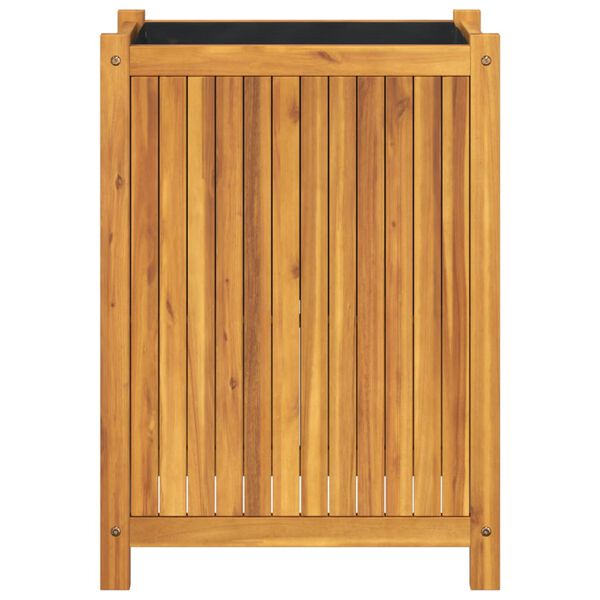 vidaXL Garden Planter with Liner 54x31x75 cm Solid Wood Acacia