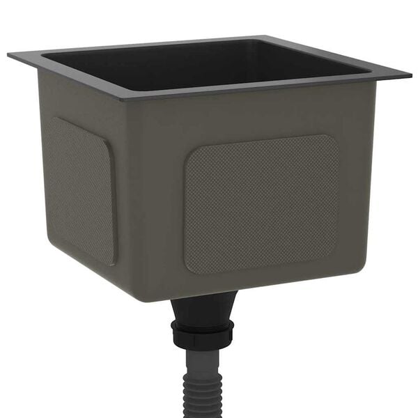 vidaXL Handmade Kitchen Sink Black Stainless Steel