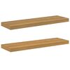 vidaXL Wall Shelf 2 pcs Brown 90 x 23.5 x 4 cm Engineered Wood
