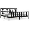 vidaXL Bed Frame without Mattress Black 200x200 cm Solid Wood Pine