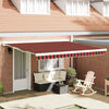 vidaXL Retractable Awning Manual Yellow and Orange 400 x 350 cm