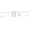 vidaXL Sliding Door Hardware Kit 200 cm Steel Black