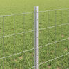 vidaXL Fence with Post Silver 0.6 x 25 m Steel