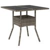 vidaXL Garden Dining Set 3 pcs Grey Poly rattan