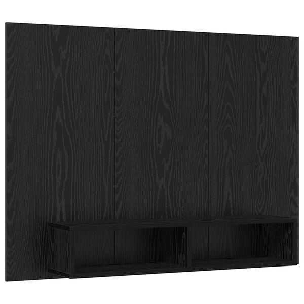 vidaXL TV Cabinet Set Black Oak 120 x 23.5 x 90 cm Engineered Wood